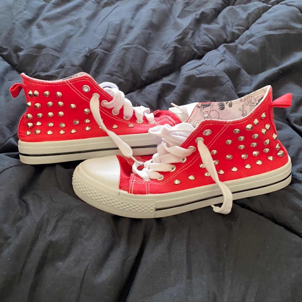 Studded Red Sneakers